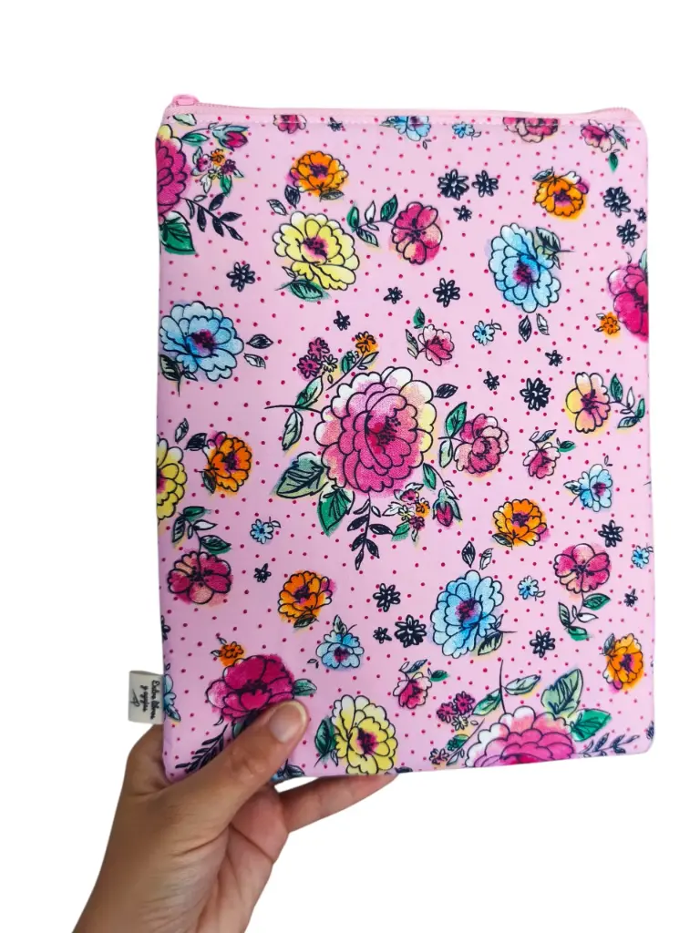 Funda romántica flor rosa 
