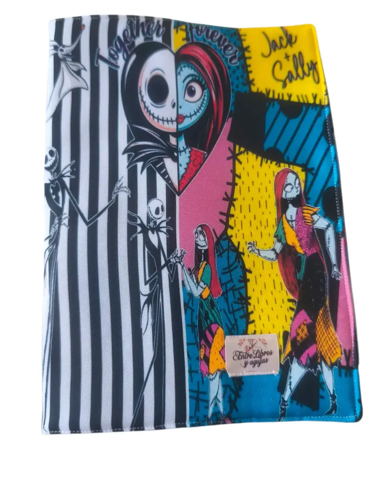 Funda de solapa ajustable Pesadilla antes de navidad colorida