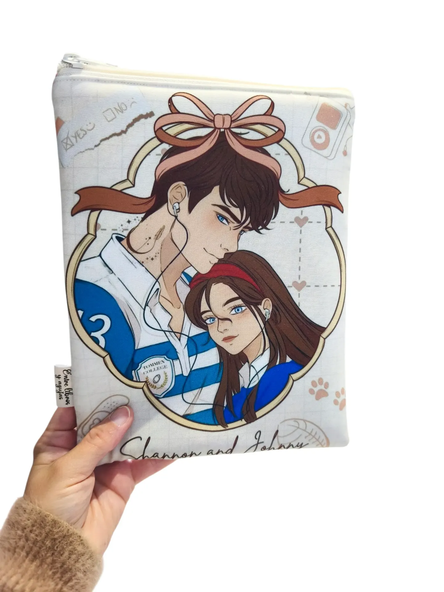 Funda literaria los chicos de tommen Shannon y Jhonny tamaño normal